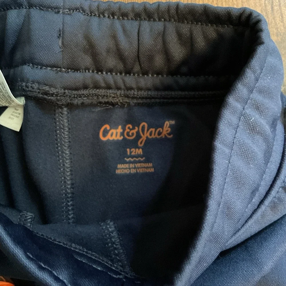 New Toddler Boys' 2pk Athletic Jogger Pull-On-Pants - Cat &‎ Jack Black 12M